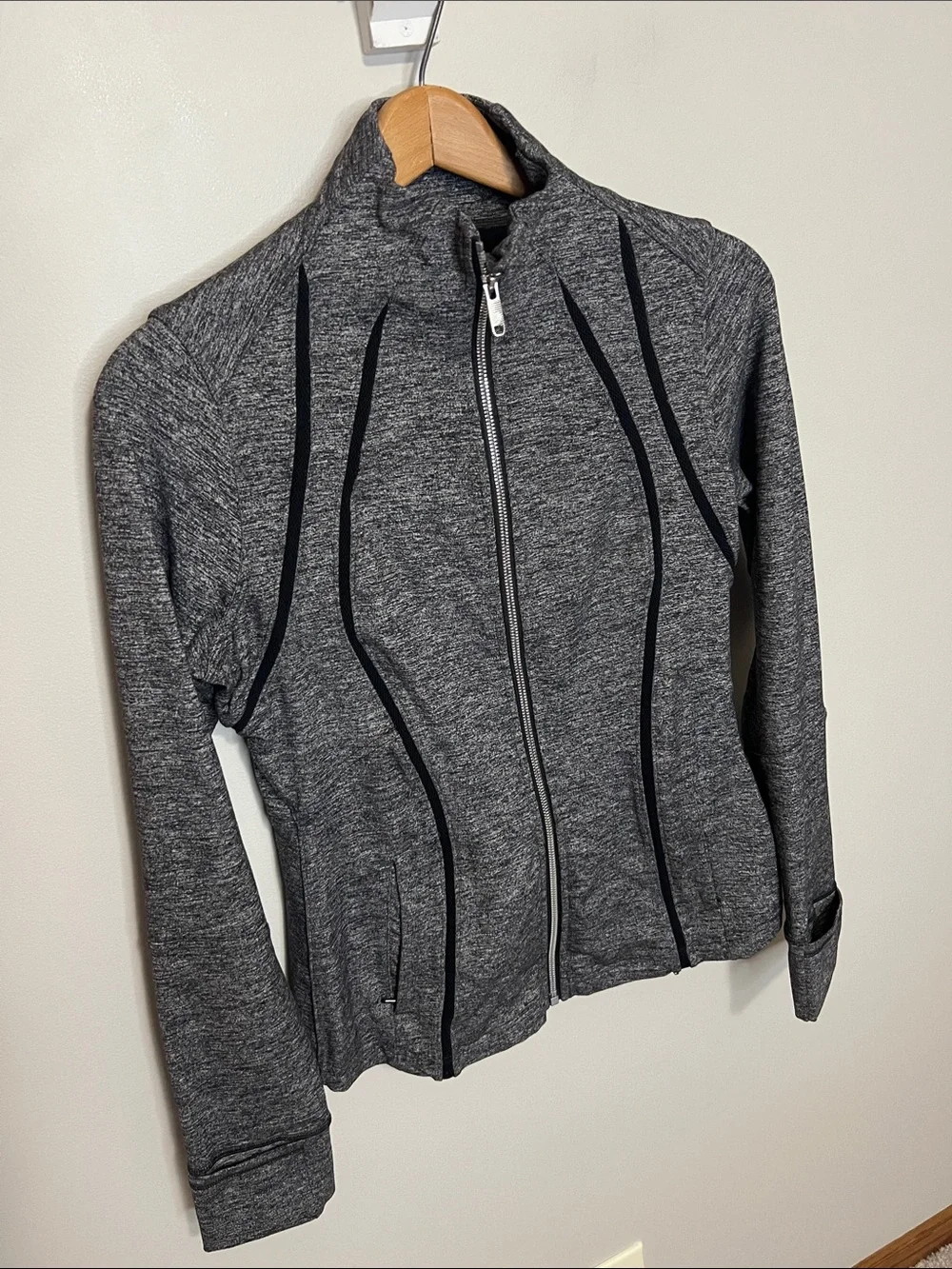 Lululemon Define Jacket Wing Mesh Heathered Black, Women’s Size 10